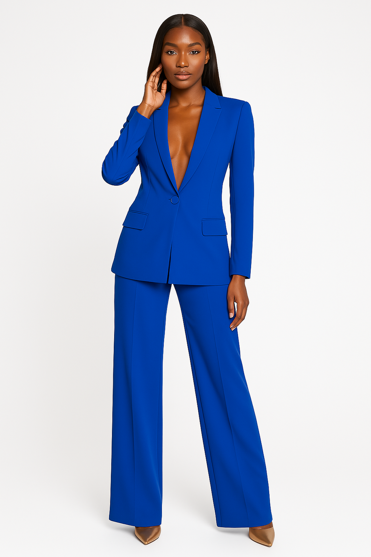 Elegantes Taillierter Blazer Mit Stilvoller Hose Set Für Business Und Freizeit