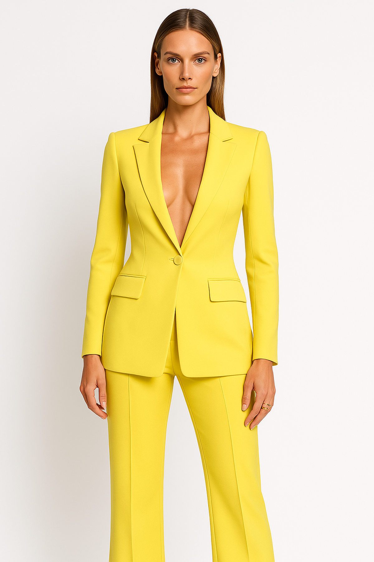 Elegantes Taillierter Blazer Mit Stilvoller Hose Set Für Business Und Freizeit