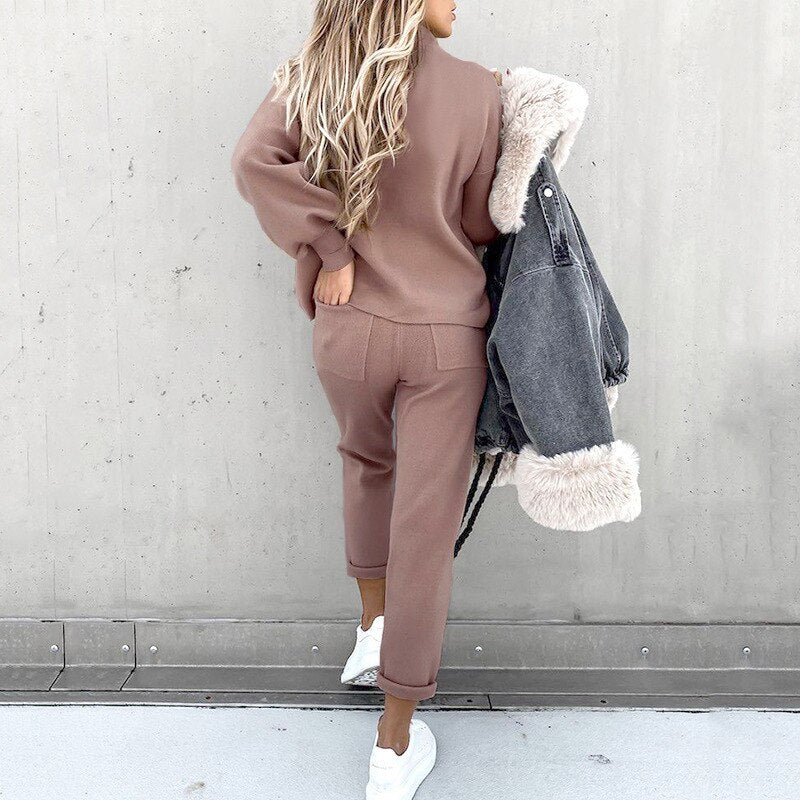Hilda Pullover und Hosen Zweiteiler Set Weiches Material Müheloser Komfort und Stil
